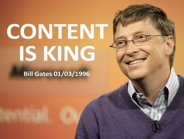 Content Is King by Bill Gates